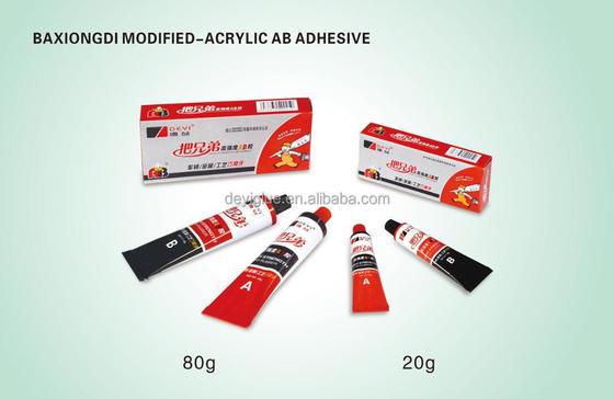 Modified Acrylic Adhesive AB Adhesive with 1:1 Mixing Ratio 5-10 Minutes Initial Curing and Temperature Resistance -60°C to +100°C