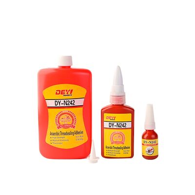 DEYI N242 नीले मध्यम शक्ति वाले एनारोबिक थ्रेड लॉकर चिपकने वाले नट और बोल्ट के लिए