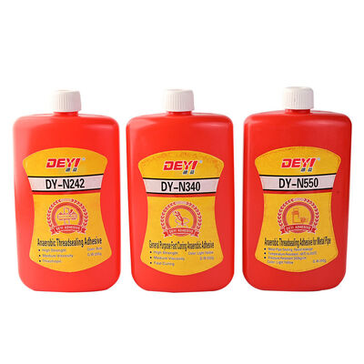 DEYI N242 नीले मध्यम शक्ति वाले एनारोबिक थ्रेड लॉकर चिपकने वाले नट और बोल्ट के लिए