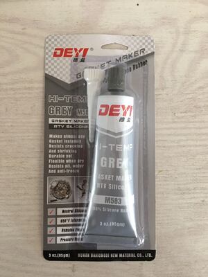 DEYI M583 गैस्केट मेकर - ऑटो और इंडस्ट्रियल इंजन के लिए हाई टेम्प सिल्वर RTV सिलिकॉन सीलेंट